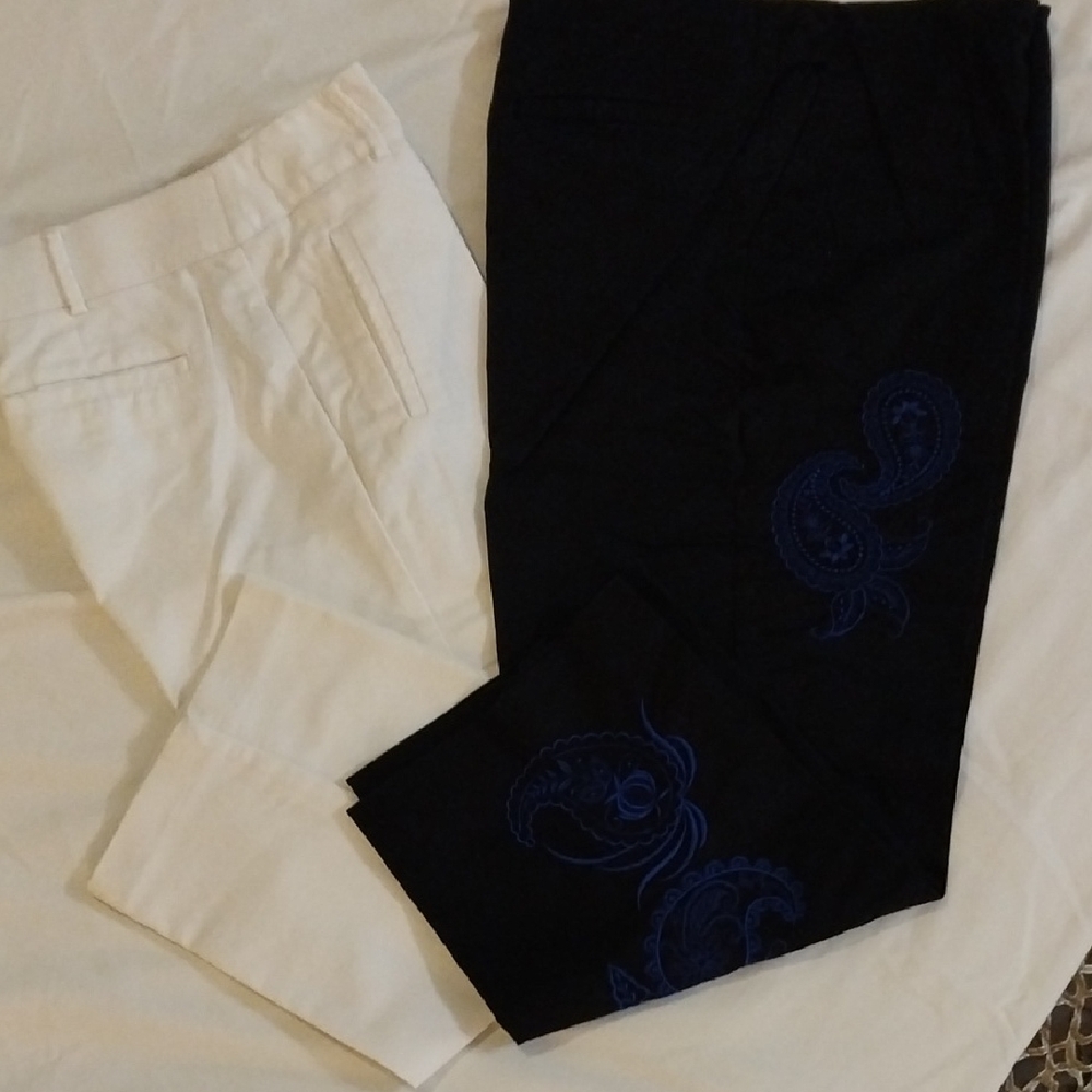 Summer Capris, Classic Black & White, Size 8